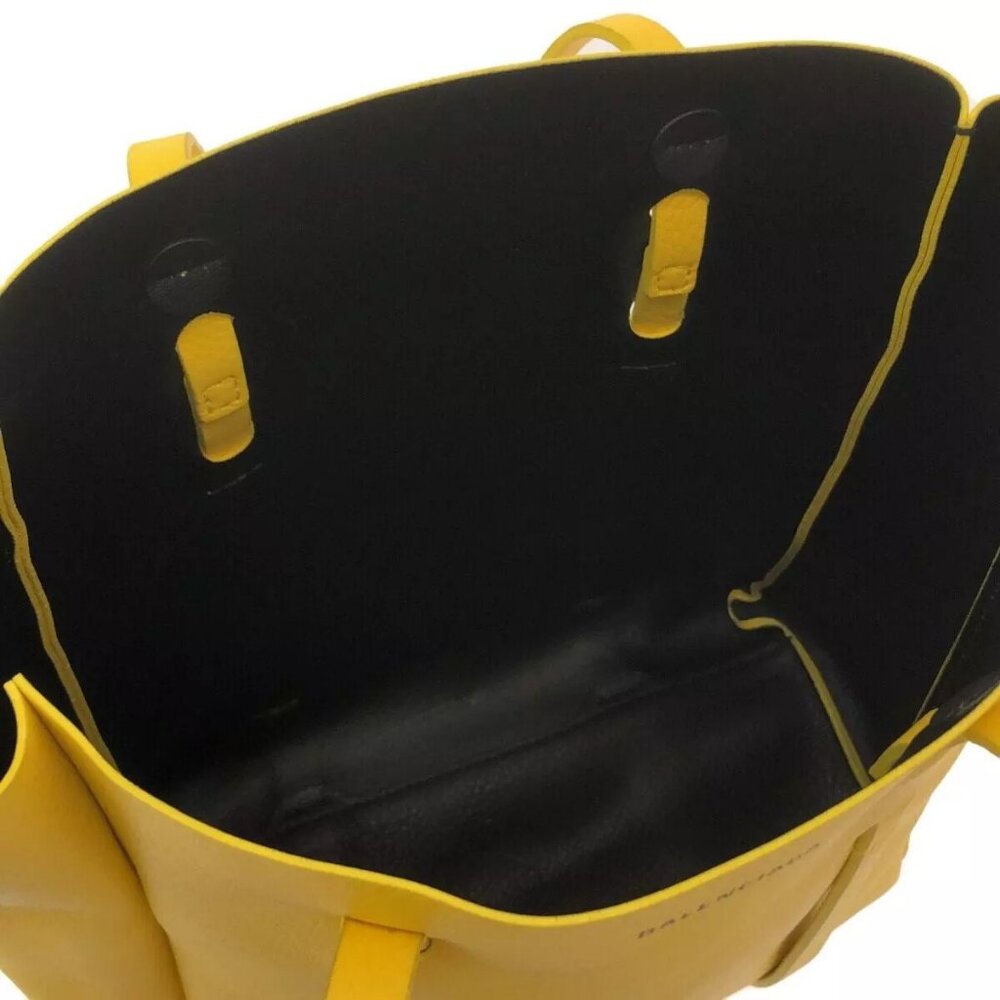 Auth BALENCIAGA Everyday Tote XS 489813 Yellow Leather Tote Bag - Picture 10 of 13